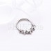 Nautical Star Cluster Steel Seamless Hinged Clicker Ring