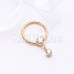 Golden Dainty Dangle Gem Steel Seamless Hinged Clicker Ring Golden Dainty Dangle Gem Steel Seamless Hinged Clicker Ring