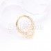 Golden Grand Tiara Gemmed Steel Seamless Hinged Clicker Ring Golden Grand Tiara Gemmed Steel Seamless Hinged Clicker Ring