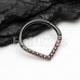 Black Victorian Teardrop Multi Gems Steel Seamless Hinged Clicker Ring Black Victorian Teardrop Multi Gems Steel Seamless Hinged Clicker Ring