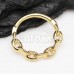 Golden Chain Link Steel Seamless Hinged Clicker Ring Golden Chain Link Steel Seamless Hinged Clicker Ring