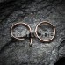 Rose Gold Plated Segmented Captive Bead Ring