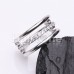 Triple Gemmed Row Steel Seamless Hinged Clicker Ring