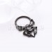 Black Spider Steel Seamless Hinged Clicker Ring