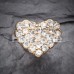 Golden Multi-Sprinkle Dot Heart Multi-Gem Cartilage Tragus Earring Golden Multi-Sprinkle Dot Heart Multi-Gem Cartilage Tragus Earring
