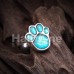Animal Lover Opal Paw Print Cartilage Tragus Earring