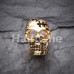 Golden Savage Skull Steel Fake Plug 