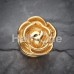 Golden Rose Blossom Steel Fake Plug 