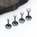 Black Internally Threaded Prong Set Gem Top Steel Labret Monroe