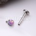 Opal Ball Prong Top Steel Internally Threaded Labret