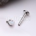 Opal Ball Prong Top Steel Internally Threaded Labret