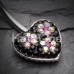 Dark Blossom Heart Crystal Multi-Sprinkle Dot Belly Button Ring