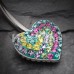 Vibrant Swirl Heart Multi-Sprinkle Dot Belly Button Ring