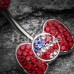 American Flag Bow-Tie Multi-Sprinkle Dot Belly Button Ring