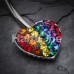 Rainbow Heart Multi-Sprinkle Dot Belly Button Ring
