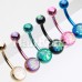 Colorline Opal Glitter Shower Belly Button Ring