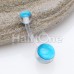 Hologram Bio Flexible Shaft Acrylic Ball Belly Button Ring