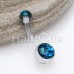 Abalone Shell Bio Flexible Shaft Acrylic Ball Belly Button Ring