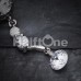Sparkling Cubic Zirconia Crystal Drop Belly Button Ring