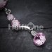 Sparkling Cubic Zirconia Crystal Drop Belly Button Ring