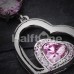 Sweet and Sparkly Cubic Zirconia  Heart Belly Button Ring