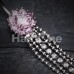 Exquisite Flower Bedazzled Cascading Cubic Zirconia Belly Button Ring
