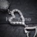 Curved Hearts Sparkle Cubic Zirconia Belly Button Ring