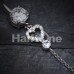 Luscious Double Hearts Cubic Zirconia Belly Button Ring