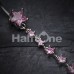 Dazzling Star Journey Cubic Zirconia Belly Button Ring