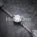 Elegant Crystalline Droplets Cubic Zirconia Belly Button Ring
