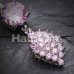 Vibrant Sparkle Diamond Crystals Cubic Zirconia Belly Button Ring 