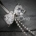 Dainty Bow-Tie Charm Cubic Zirconia Belly Button Ring