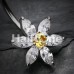 Glistening Flower Bliss Non Dangle Cubic Zirconia Belly Button Ring
