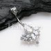 Art Deco Cubic Zirconia Belly Button Ring