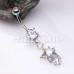 Star Cluster Cubic Zirconia Belly Button Ring