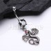 Balerion Jeweled Eye Dragon Belly Button Ring