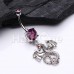 Balerion Jeweled Eye Dragon Belly Button Ring