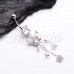 Fluttering Butterflies Floral Belly Button Ring