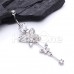 Soaring Butterfly Sparkle Belly Button Ring