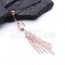 Rose Gold Sparkle Waterfall Showers Belly Button Ring