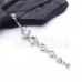 Crystalline Droplets Fall Belly Button Ring