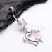 Turtle Hawaiian Flower Belly Button Ring