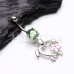 Turtle Hawaiian Flower Belly Button Ring