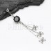Triple Skull & Crossbones Dangle Belly Button Ring Triple Skull & Crossbones Dangle Belly Button Ring