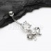 Twinkling Ribbon Bow Belly Button Ring Twinkling Ribbon Bow Belly Button Ring