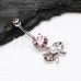 Twinkling Ribbon Bow Belly Button Ring