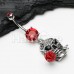 Skull Rose Death Beauty Belly Button Ring Skull Rose Death Beauty Belly Button Ring