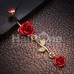 Golden Bright Metal Rose Belly Button Ring