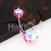 Colorline Synthetic Moonstone lluminating Prong Set Belly Button Ring