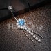 Wondrous Sparkling Waterfall Belly Button Ring